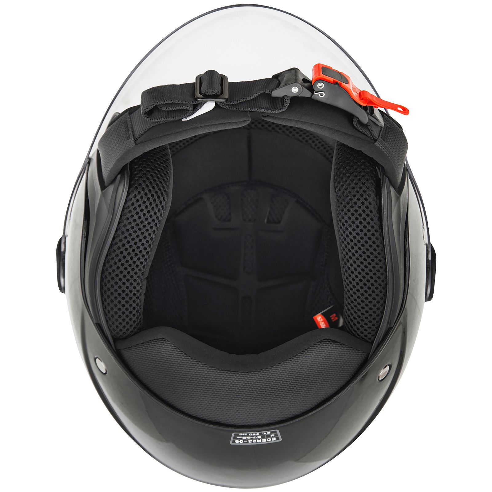 Casco Germot GM 196, nero opaco/bianco
