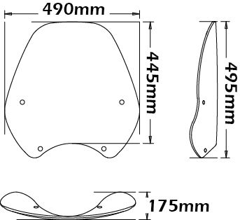 Parabrezza media per BMW R 850 R /R 1100 R (94-02), trasparente