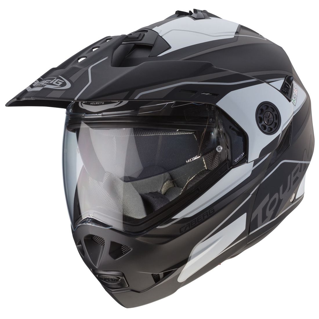 Casco Caberg Tourmax Marathon, nero opaco/bianco