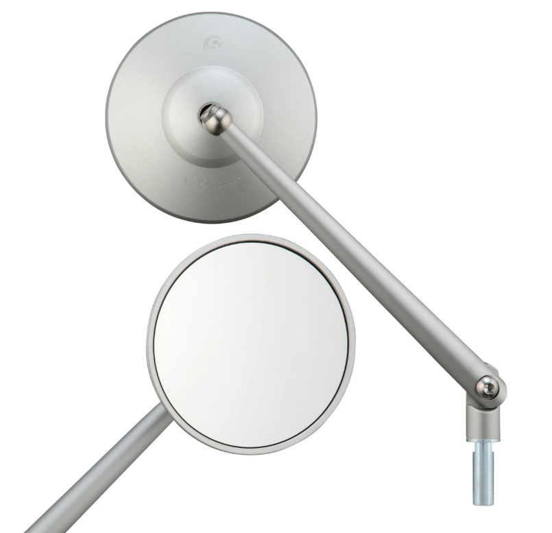 Specchio standard per Vespa, filettatura destra, argento opaco