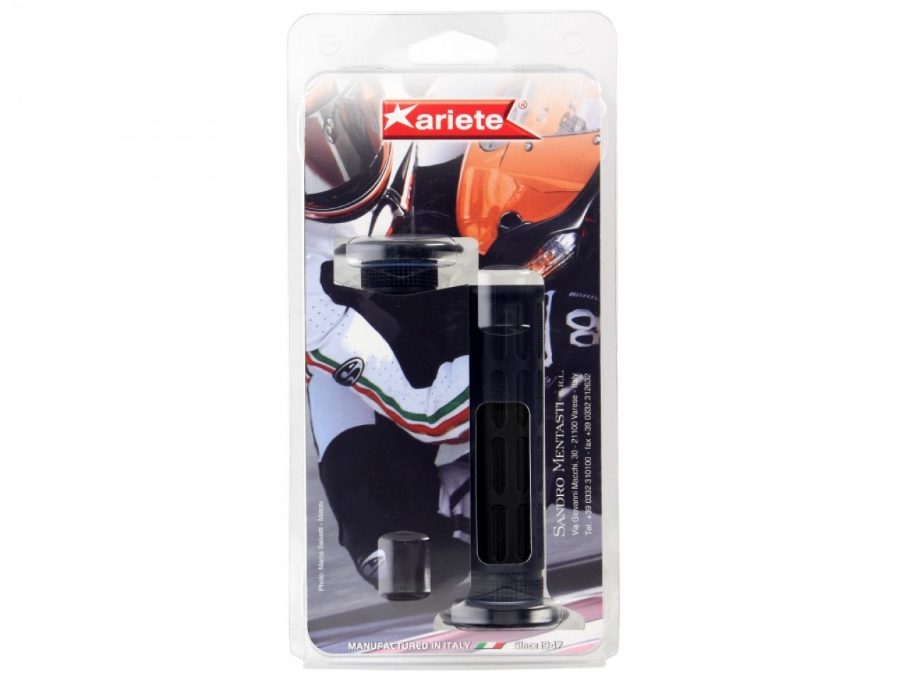 set di impugnature in gomma ariete aperte, lunghezza: 125 mm, nero, Super Soft