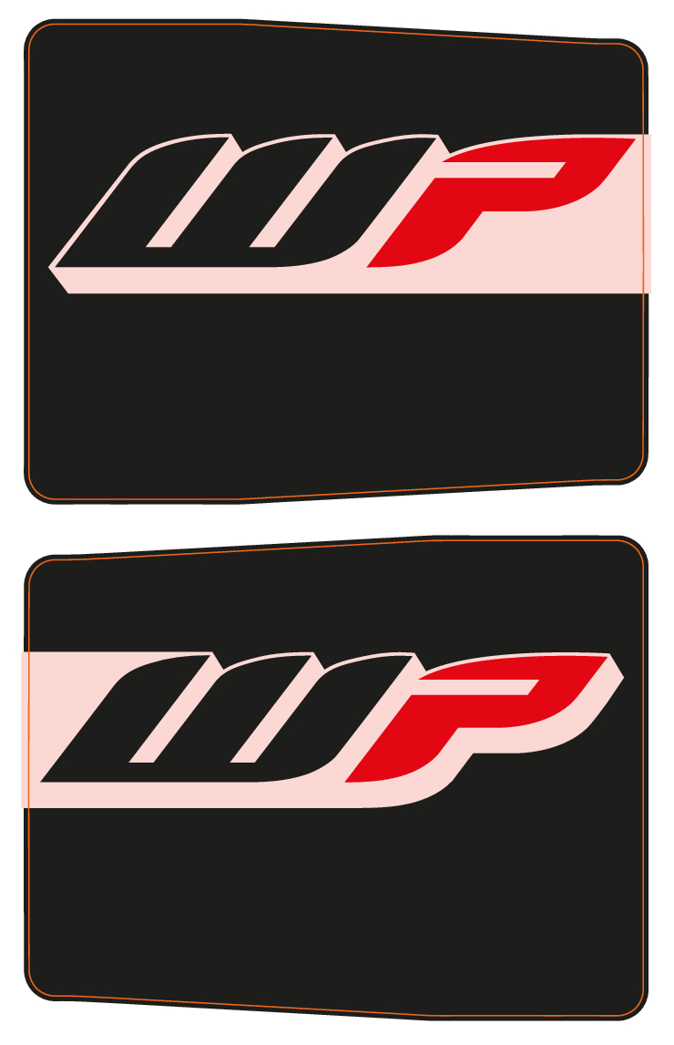 Set di adesivi di protezione forcella KTM neri