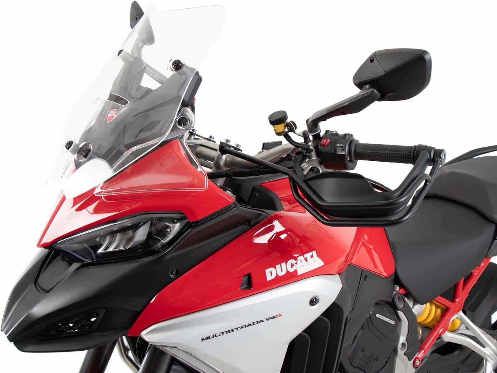 Grip guard (sinistra + destra) nero per Ducati Multistrada V4 /S /Pikes Peak /Rally /RS (25-)