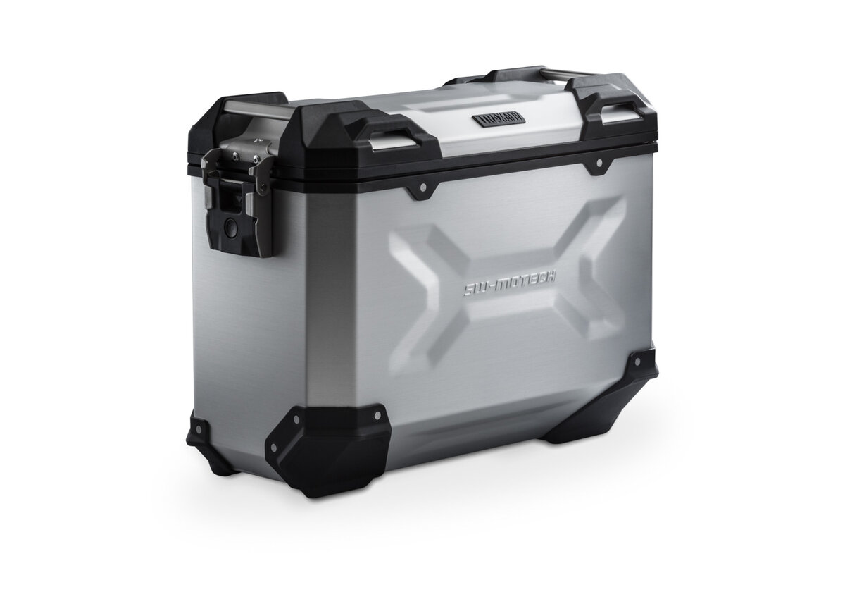 SW-Motech TRAX ADV M valigia in alluminio 37L argento sinistra