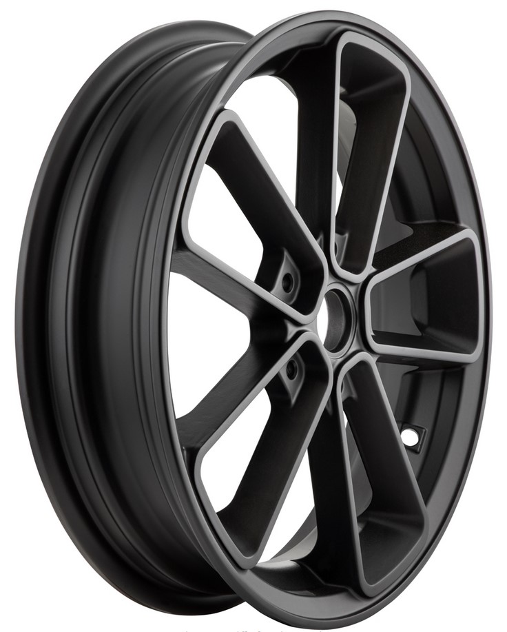 Cerchio anteriore/posteriore 13" per Vespa GTS/GTS Super/GTV/GT 60/GT/GT L 125-300ccm, nero opaco