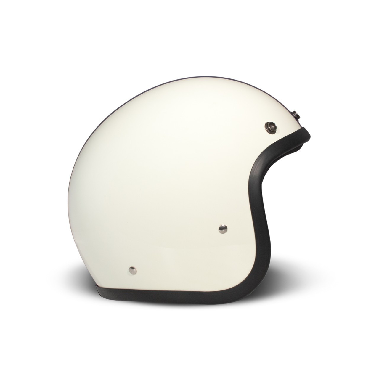 DMD casco jet Retro, bianco, opaco, triplo, fibra di vetro, ECE 22.06