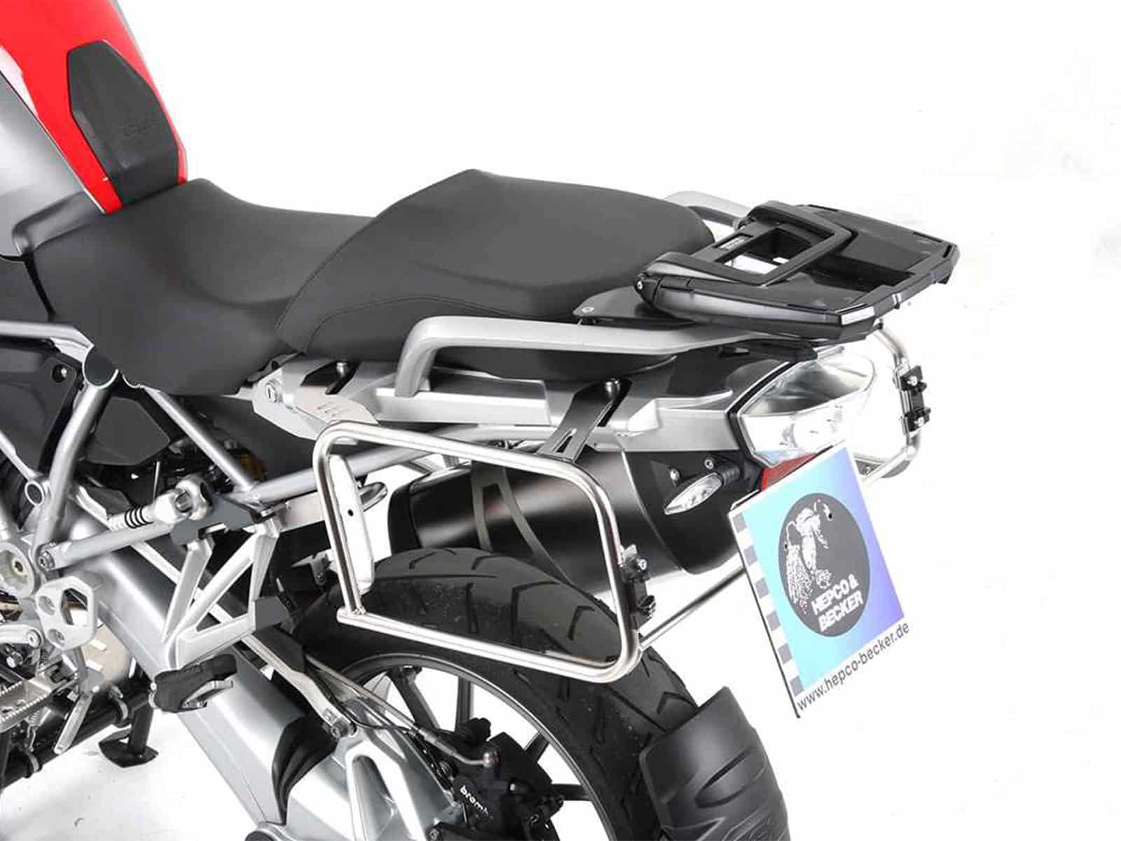 Set portavaligie Portavaligie incluso set di valigie Xplorer Cutout argento per BMW R 1200 GS LC (13-18)
