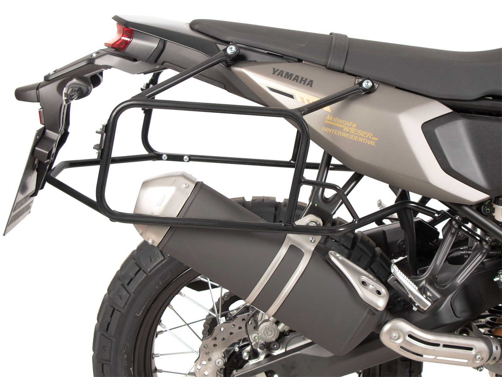 Portavaligie laterale fisso nero per Yamaha Ténéré 700 (25-) Hepco & Becker