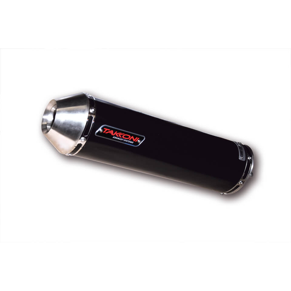 Silenziatore posteriore Takkoni Honda VFR 800 X Crossrunner, acciaio inox nero, omologazione E