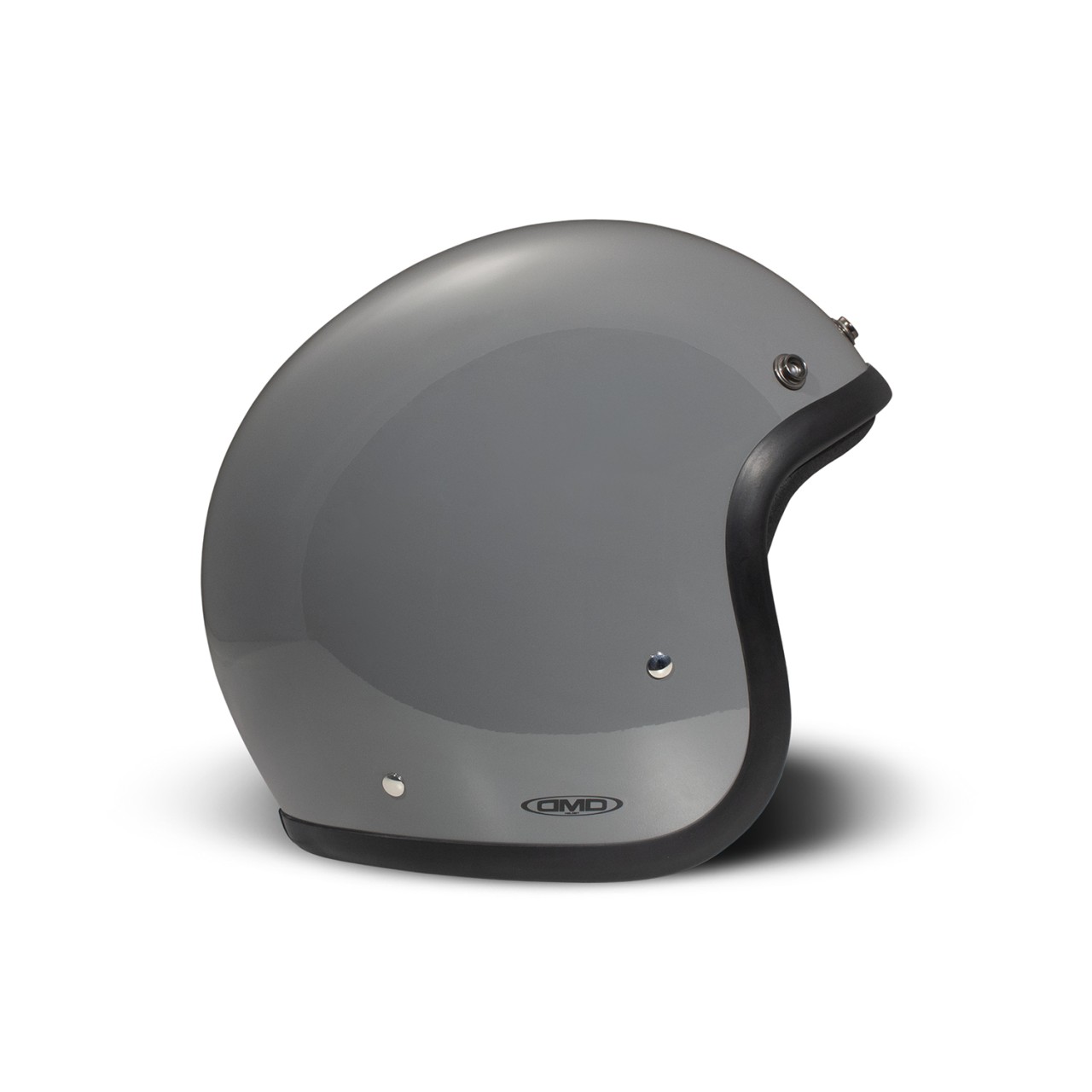 Casco jet DMD Retro, grigio, lucido, Crayon Grey, fibra di vetro, ECE 22.06