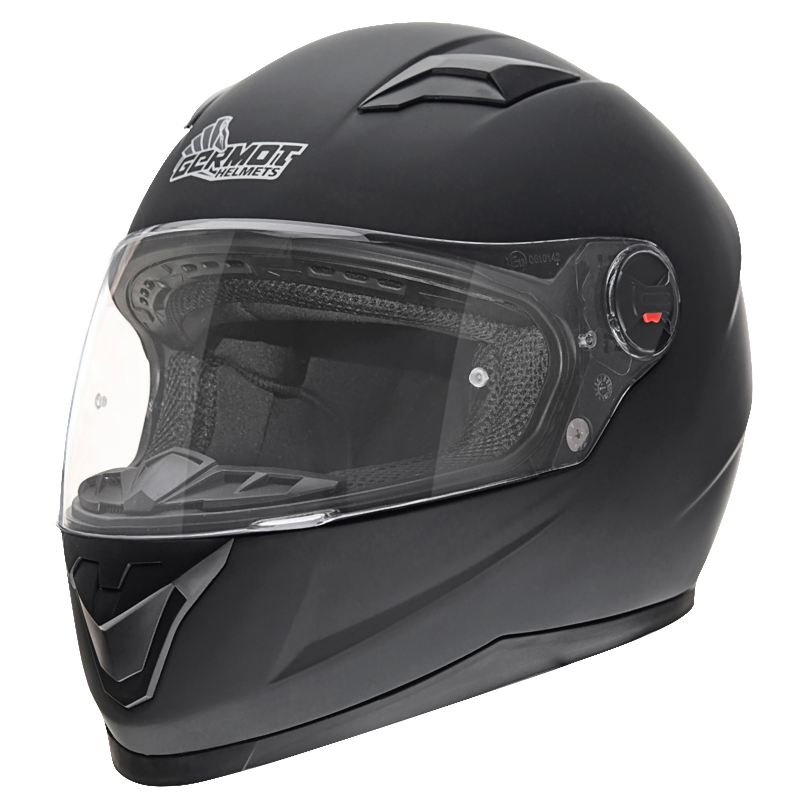 Casco integrale Germot GM 320, nero opaco