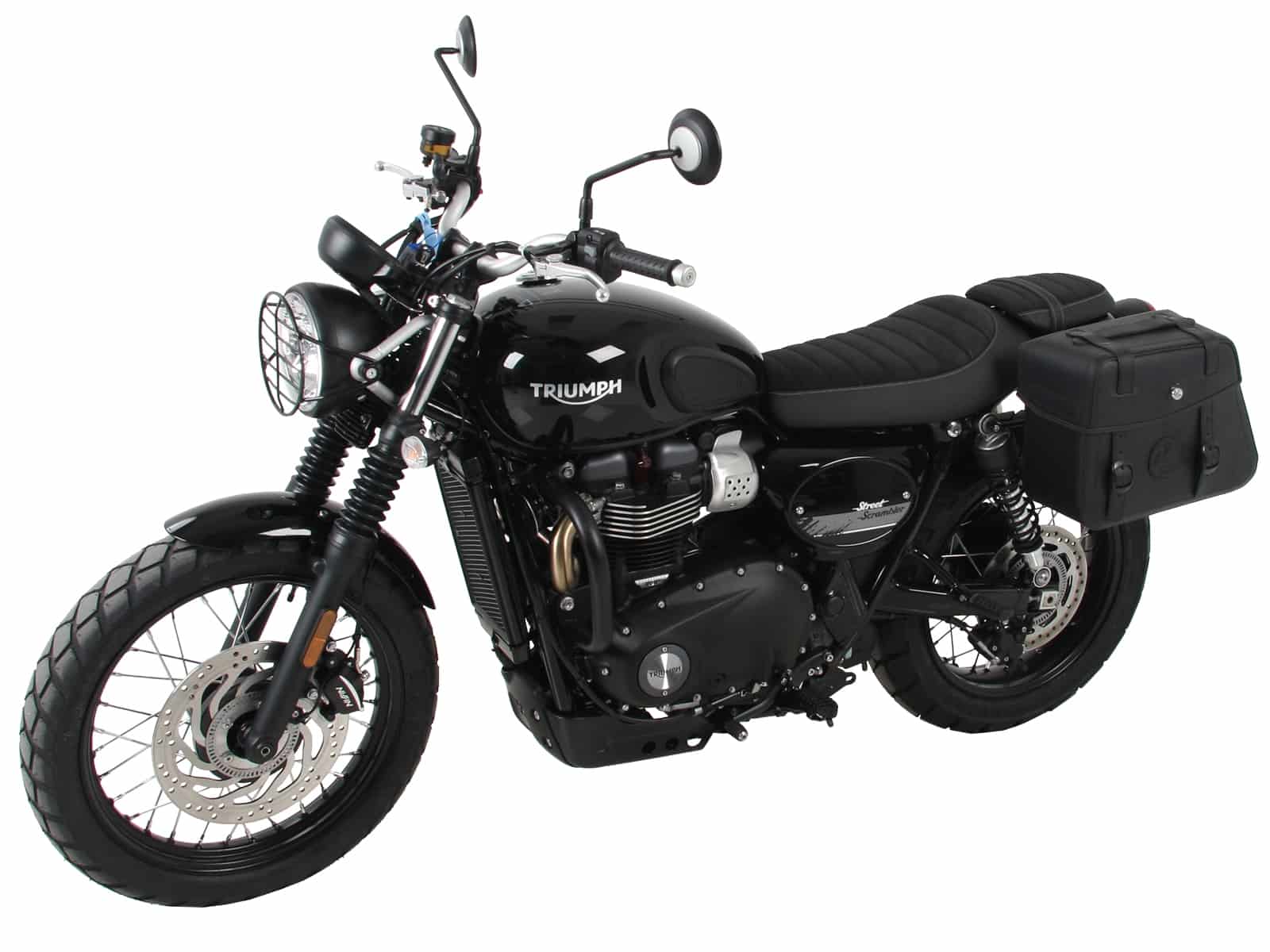 Portapacchi laterale C-Bow sinistro per Triumph Street Srcambler (17-) Hepco e Becker