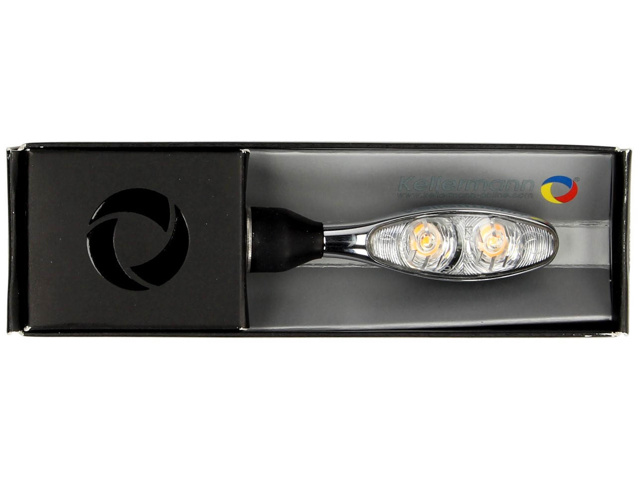 Indicatore Kellermann, Micro 1000 Extreme, acciaio, LED, V/H, L/R, 12 V, cromo lucido, M8x20
