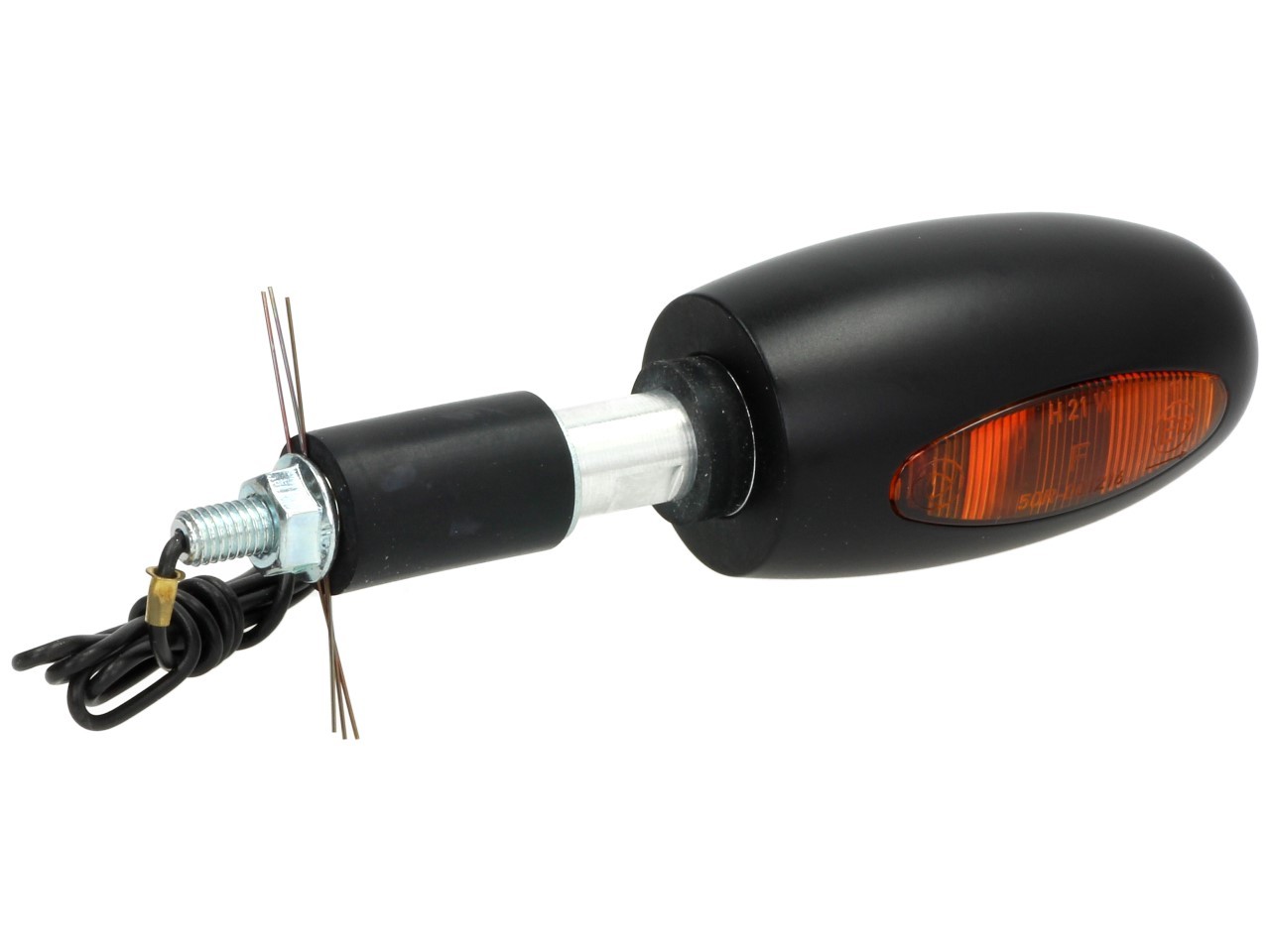 Indicatore Kellermann, BL 1000 giallo, alluminio, alogeno, VR/VL, 12 V, 21 W, nero satinato