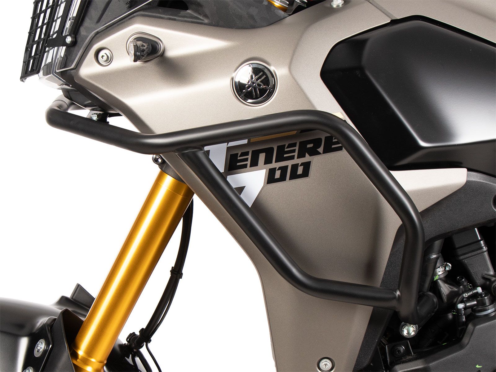 Barra di protezione serbatoio nera per Yamaha Ténéré 700 (25-) Hepco & Becker