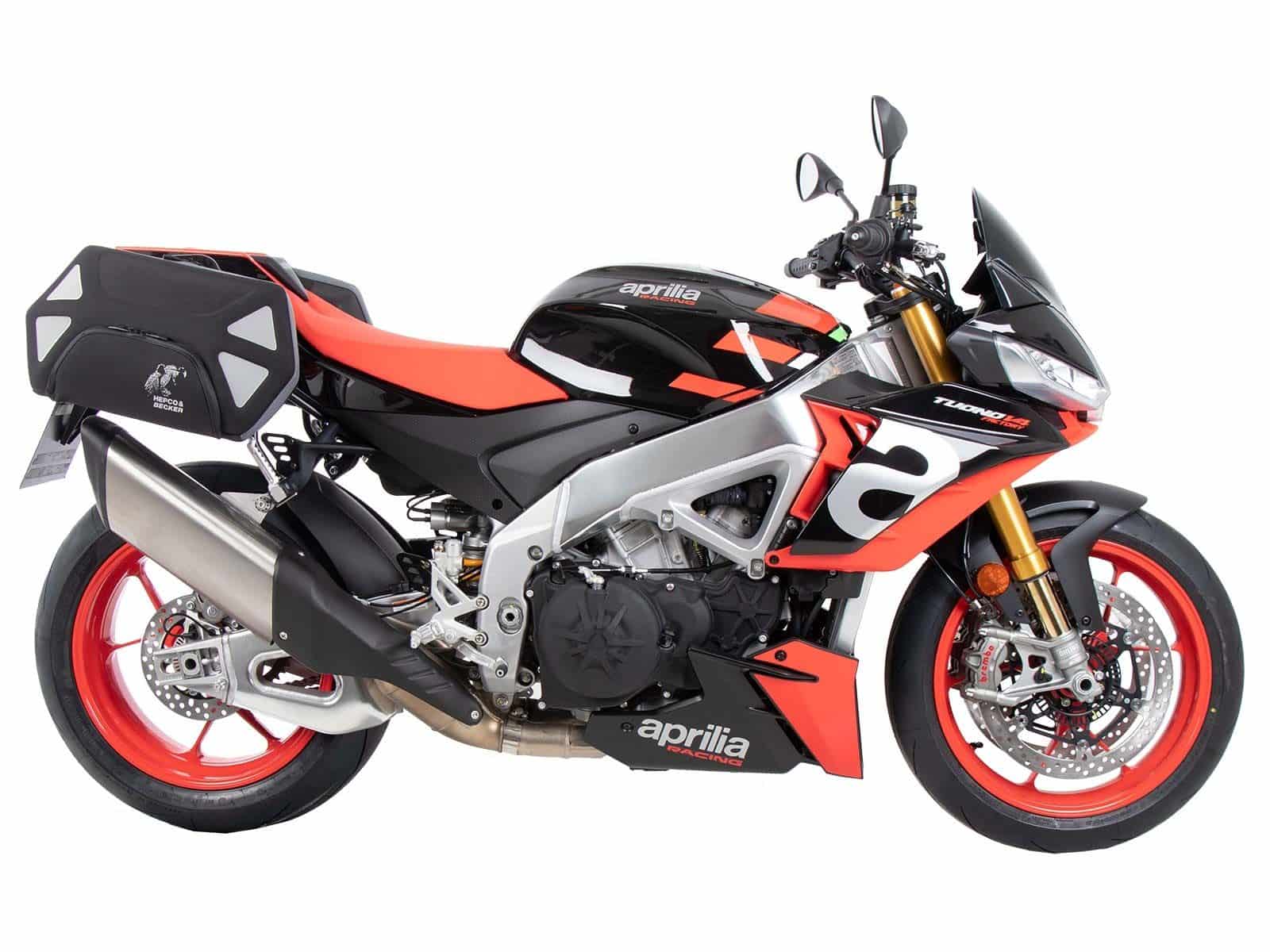 Portapacchi laterale C-Bow nero per Aprilia Tuono V4 Factory /RSV 4 /RSV 4 Factory (21-24) Hepco Becker