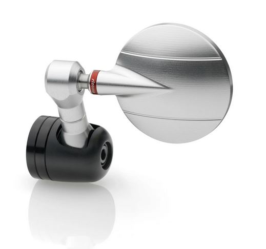 Specchietto da manubrio RIZOMA "SPY-R" Ø 80 mm destro o sinistro per Vespa, nero/argento