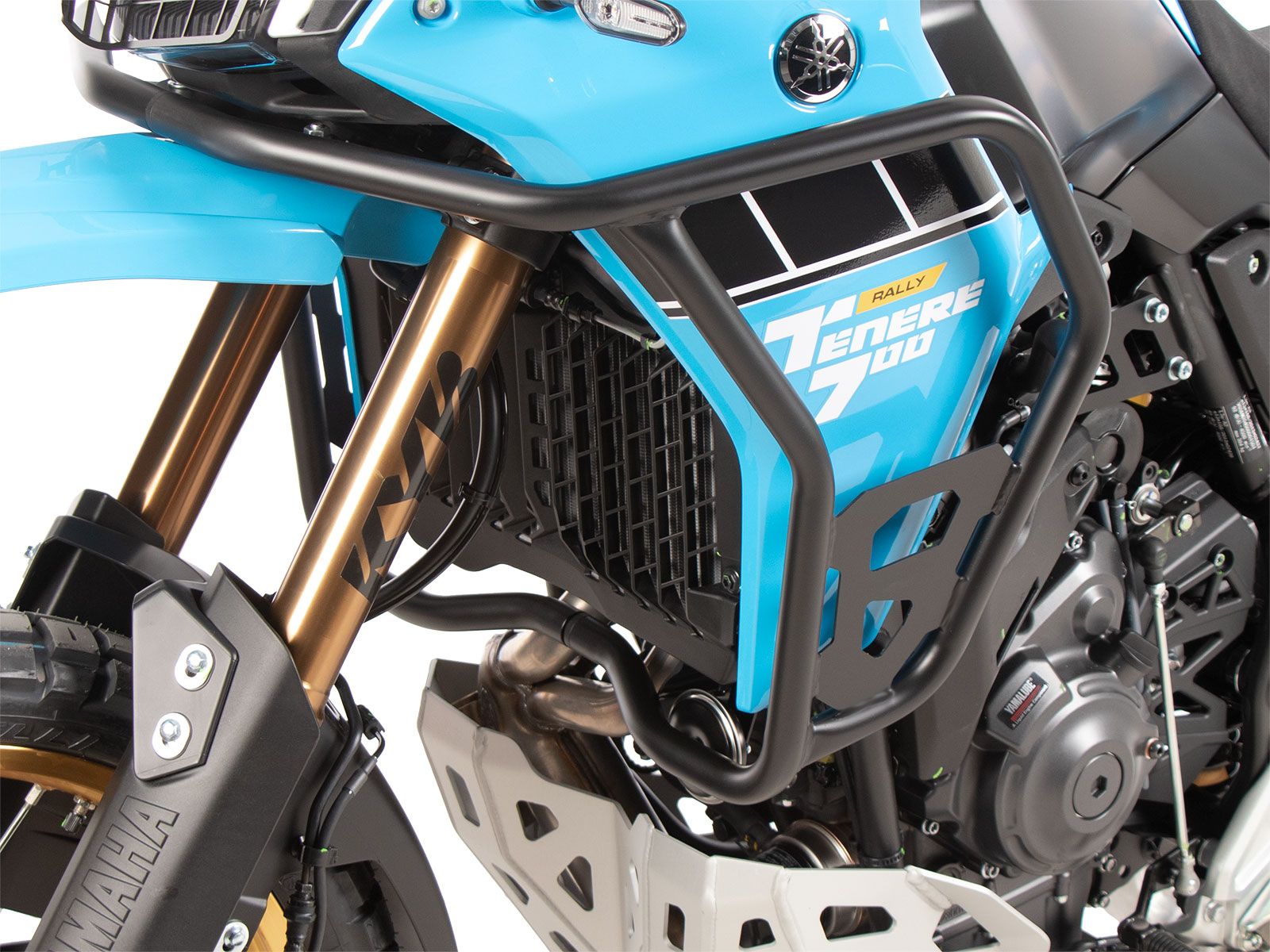 Barra di protezione serbatoio "Solid" nera per Yamaha Ténéré 700 Rally (25-) Hepco & Becker