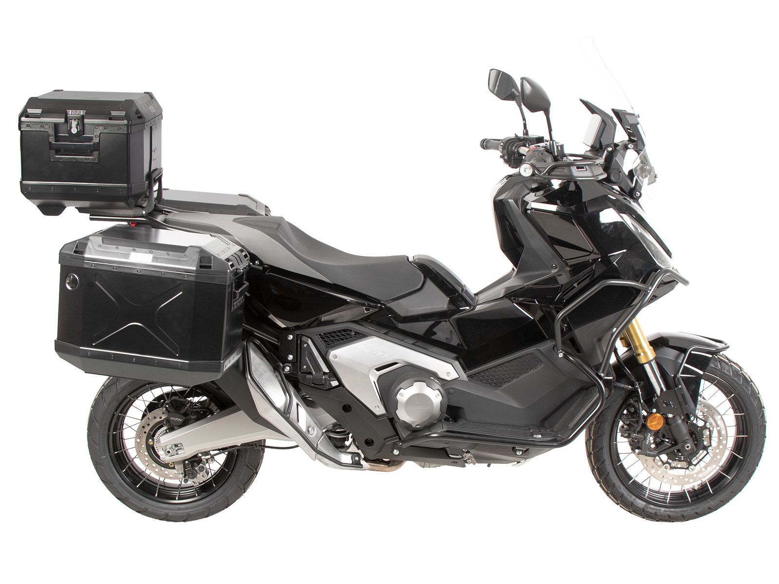 Portavaligie laterale fisso nero per Honda X-ADV (25- ) Hepco & Becker
