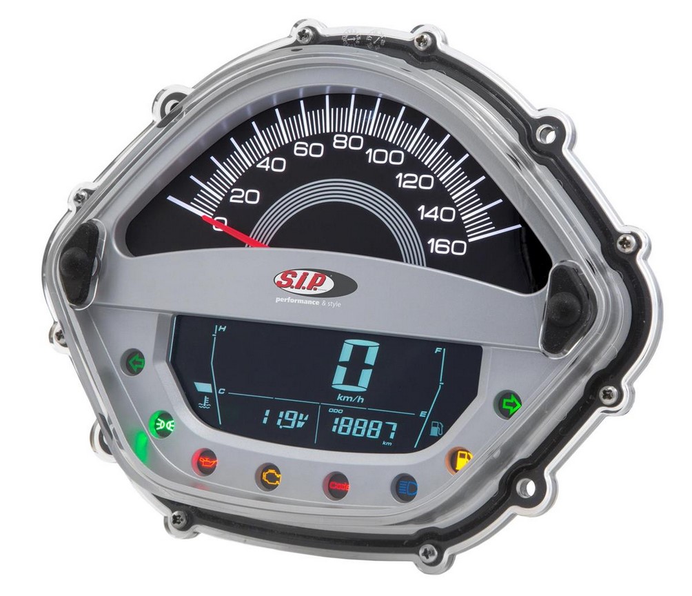 Contagiri / tachimetro per Vespa GTS 250cc (-'13), argento