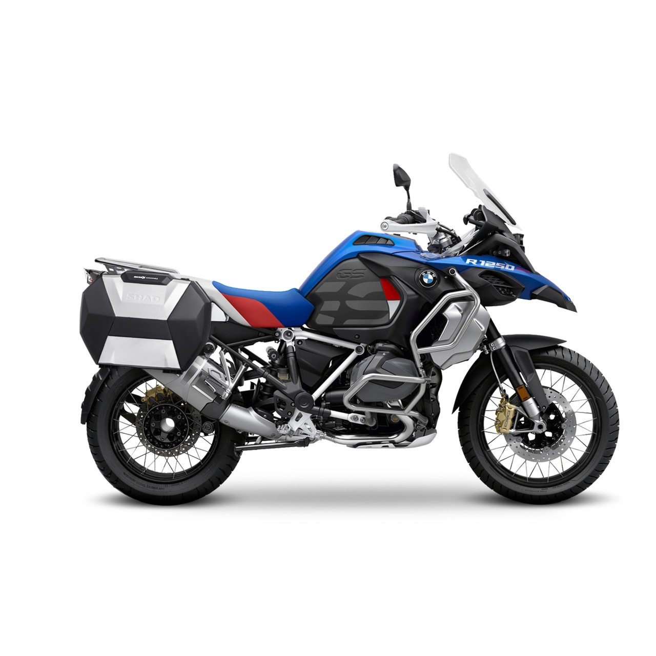 Portapacchi laterali Shad con sistema 3P, verniciati di nero, per BMW R 1200 GS / R 1250 GS / R 1250 GS Adventure