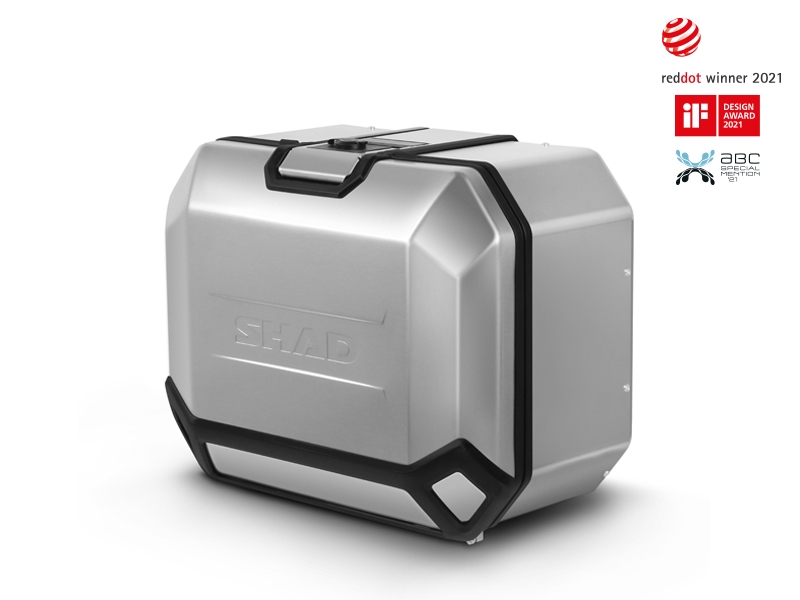Borsa laterale Shad Terra TR47, sinistra, alluminio argento, 47 l