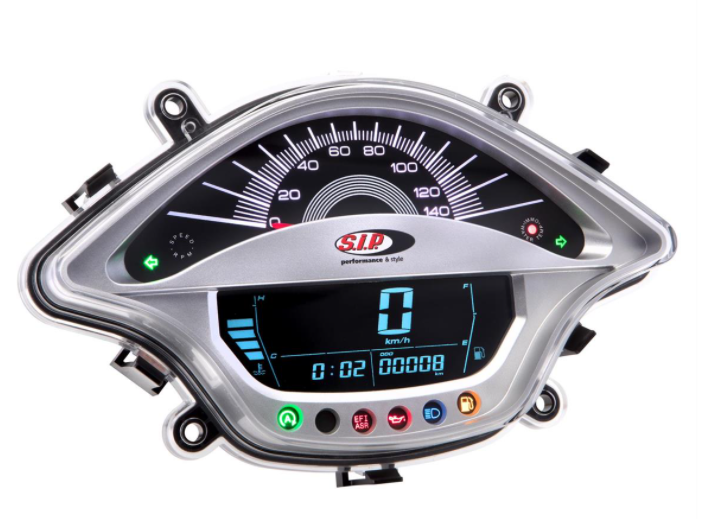 Contagiri/tachimetro per Vespa Primavera/Sprint 50-150cc 2T/4T AC, argento