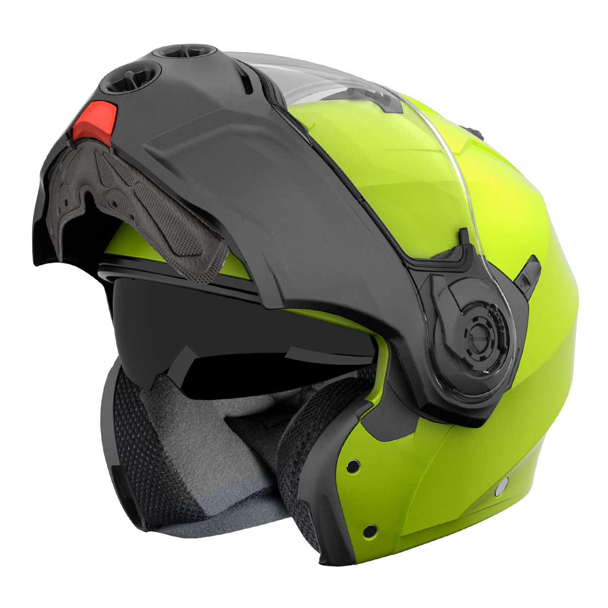 Caberg Casco Droid Hi Vizion, giallo fluo/nero
