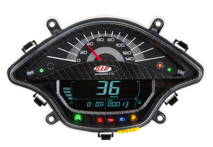 Contagiri/tachimetro per Vespa Primavera/Sprint 50-150cc 2T/4T AC, look carbonio