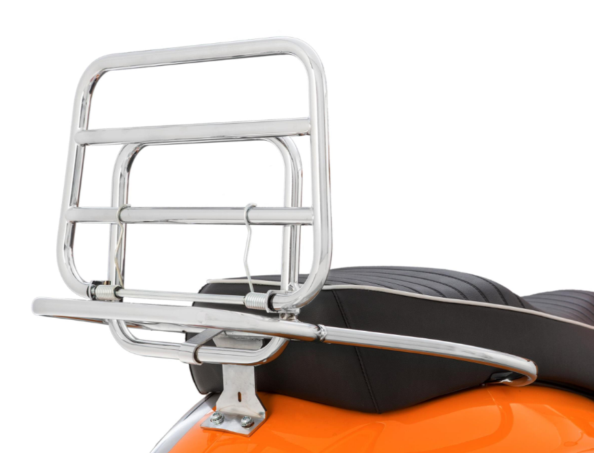 Portapacchi posteriore per Vespa GTS /GTS Super /GTV /GT 60, 125-300ccm, pieghevole, cromato