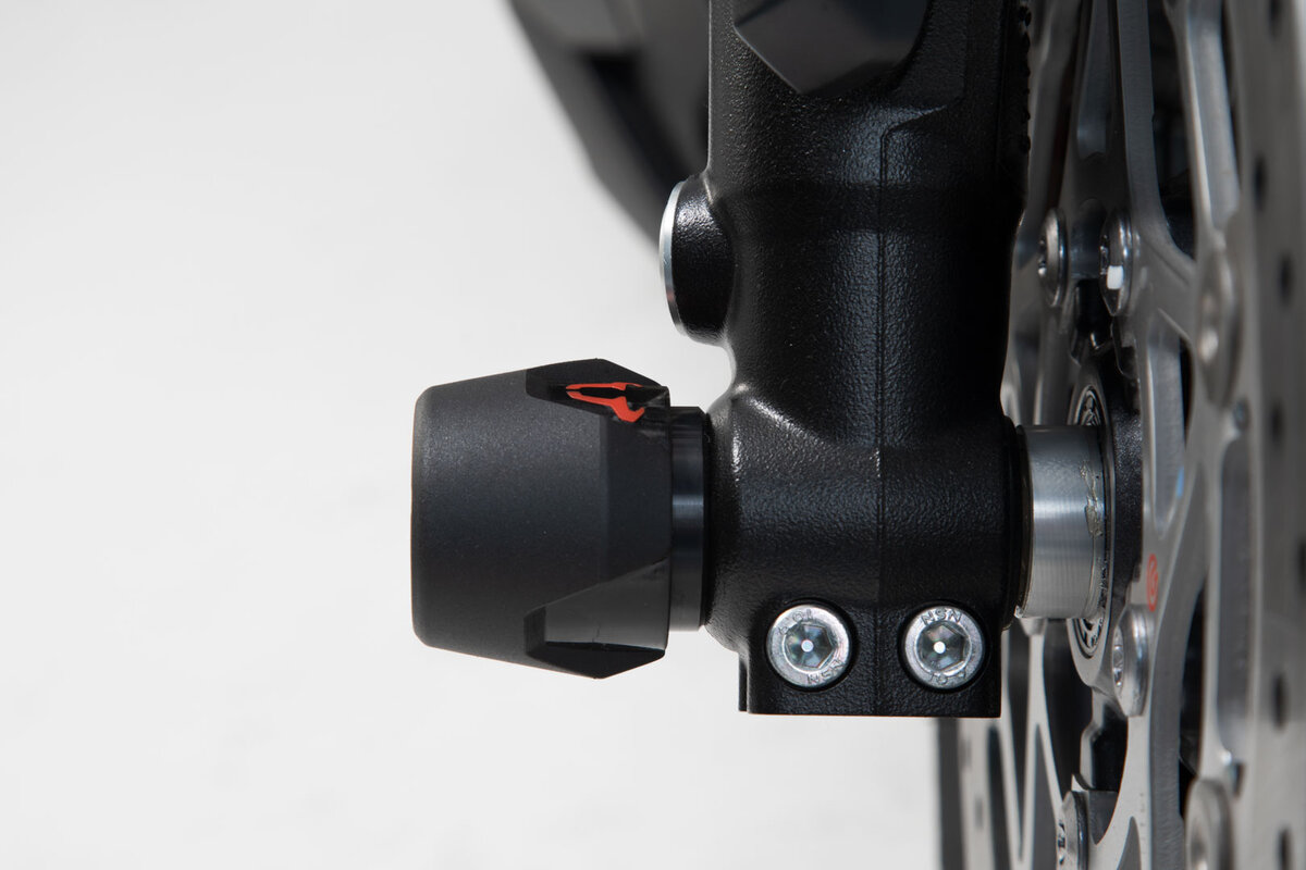 SW-Motech Kit paracolpi per asse anteriore nero per Yamaha YZF-R1, YZF-R6 - SW Motech