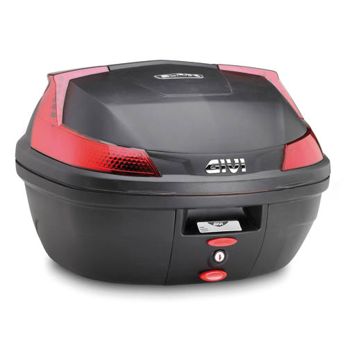 B37 BLADE MONOLOCK Bauletto nero con piastra e catarifrangenti rossi Givi