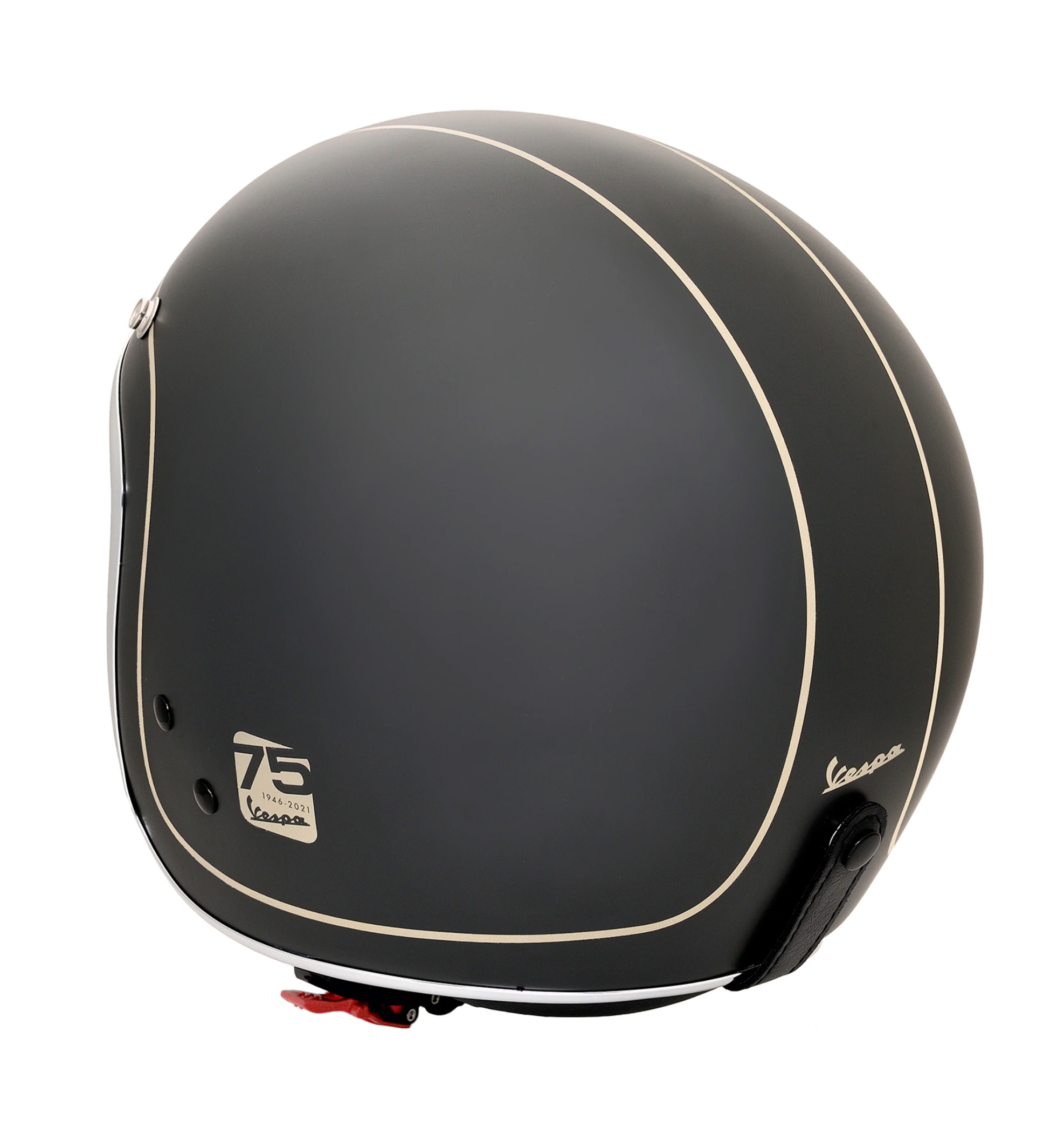 Casco jet Vespa 75° anniversario, grigio-oro