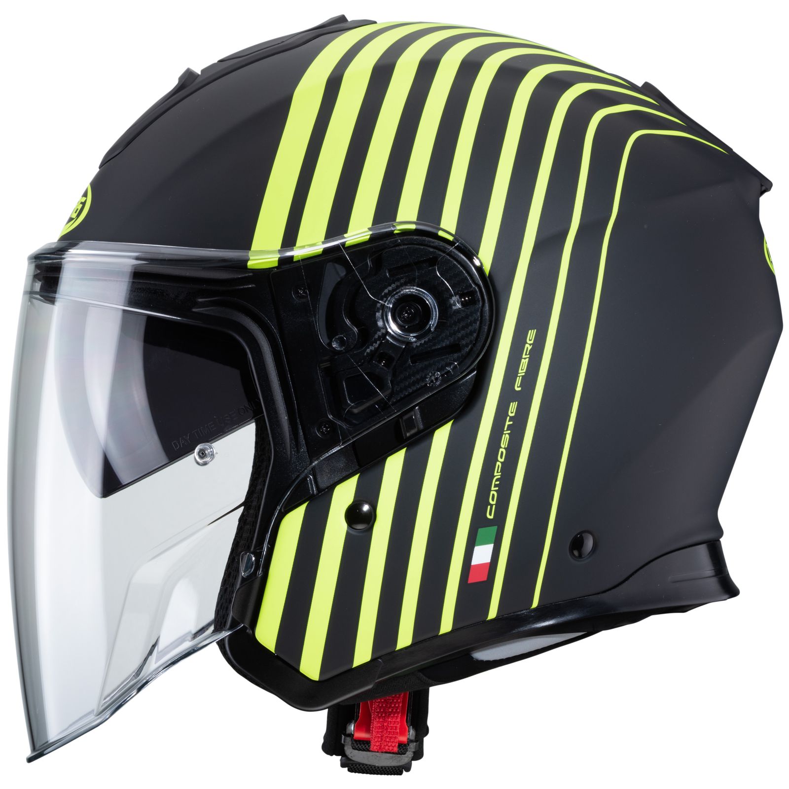 Caberg Casco Flyon Bakari, nero opaco/giallo fluo