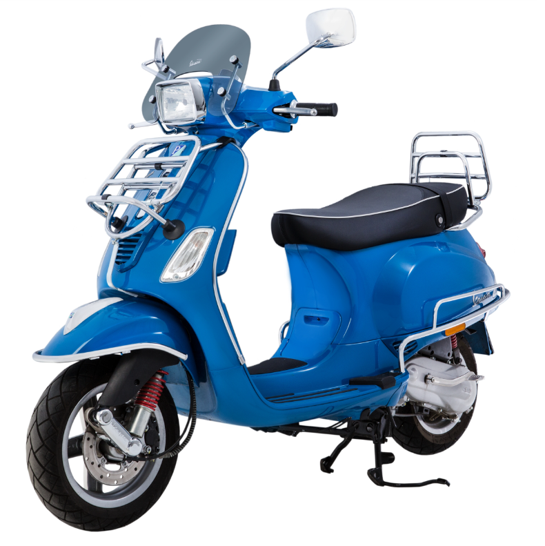 Portapacchi posteriore per Vespa LX /LXV /S 50-150cc, pieghevole, cromato