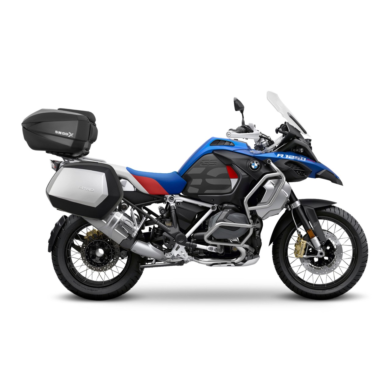 Portapacchi laterali Shad con sistema 3P, verniciati di nero, per BMW R 1200 GS / R 1250 GS / R 1250 GS Adventure