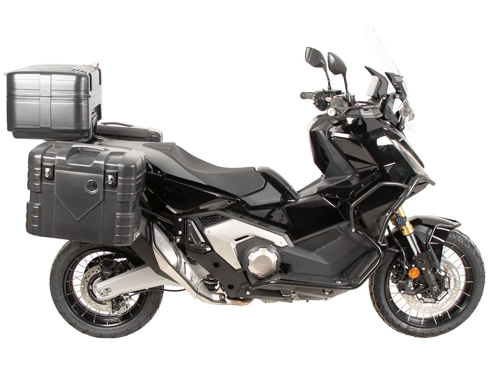 Portavaligie laterale fisso nero per Honda X-ADV (25- ) Hepco & Becker