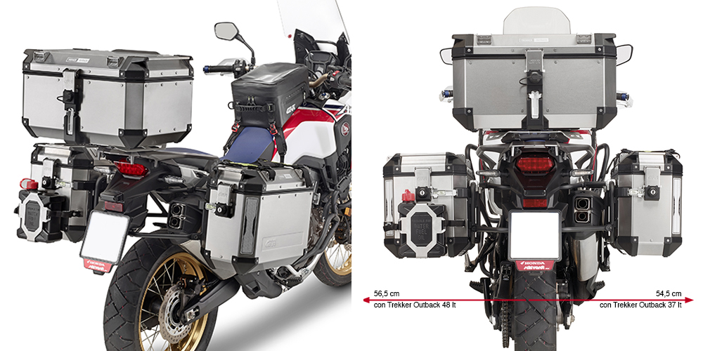 Portavaligie laterale per Honda CRF1000L Africa Twin (Bj.16-17) Givi