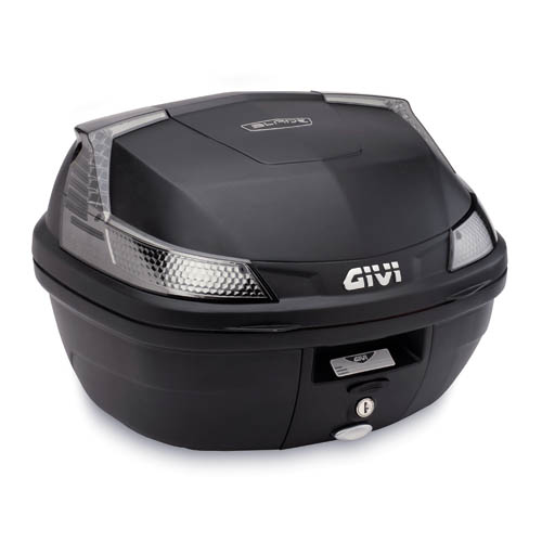 B37 BLADE TECH MONOLOCK Bauletto nero con piastra e catarifrangenti trasparenti Givi