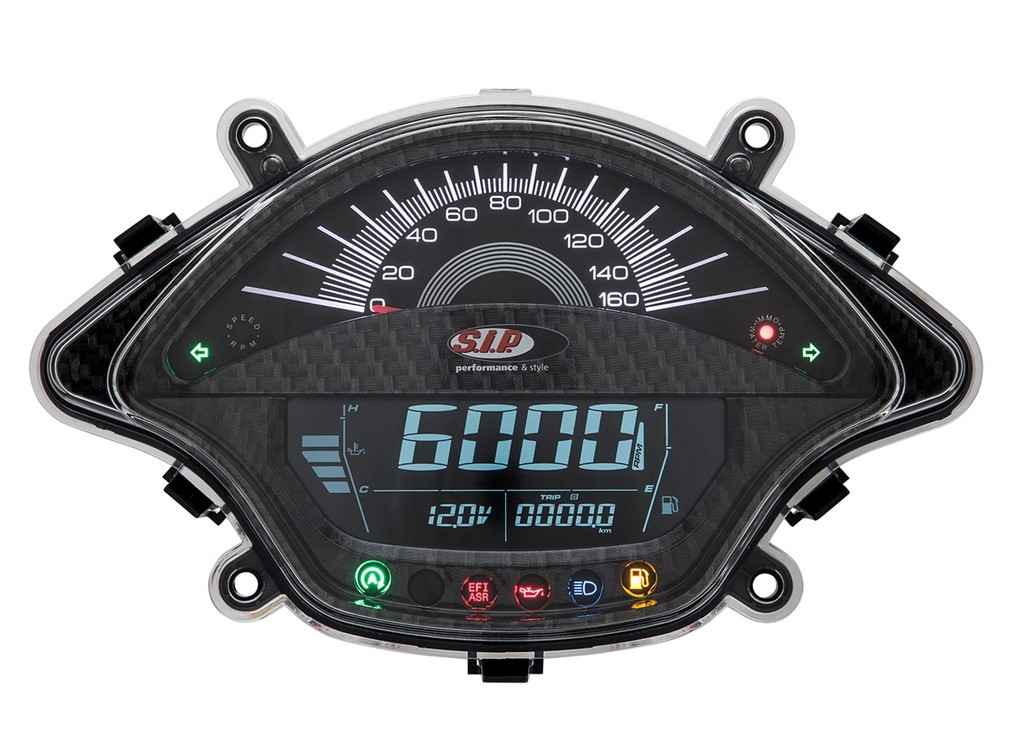 Contagiri / tachimetro per Vespa GTS/GTS Super 300cc FL ('14-), carbon-look