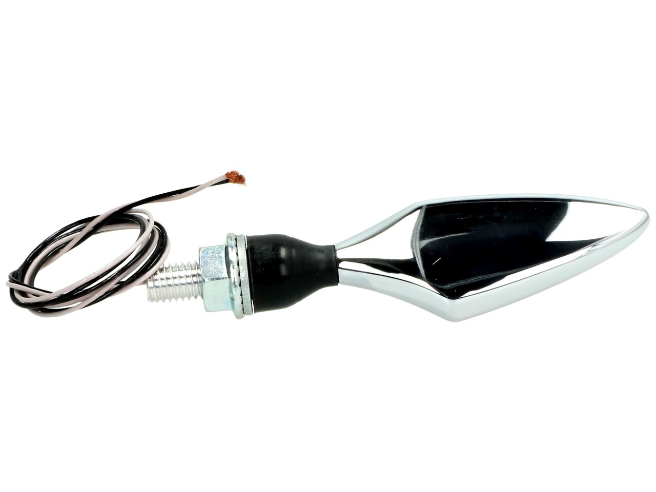 Indicatore Kellermann, rombo, acciaio, LED, VR/HL, 12 V, cromo lucido, M8x20, omologato E
