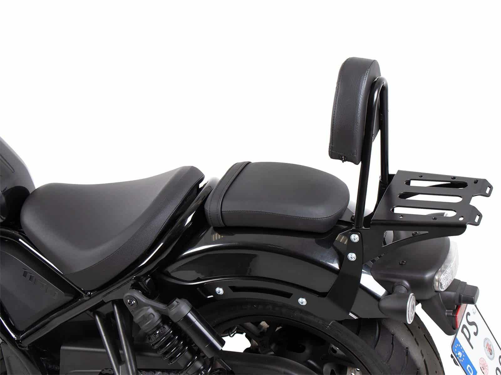 Sissybar nero con portapacchi per Honda CMX 1100 Rebel /DCT /SE (25-) Hepco & Becker