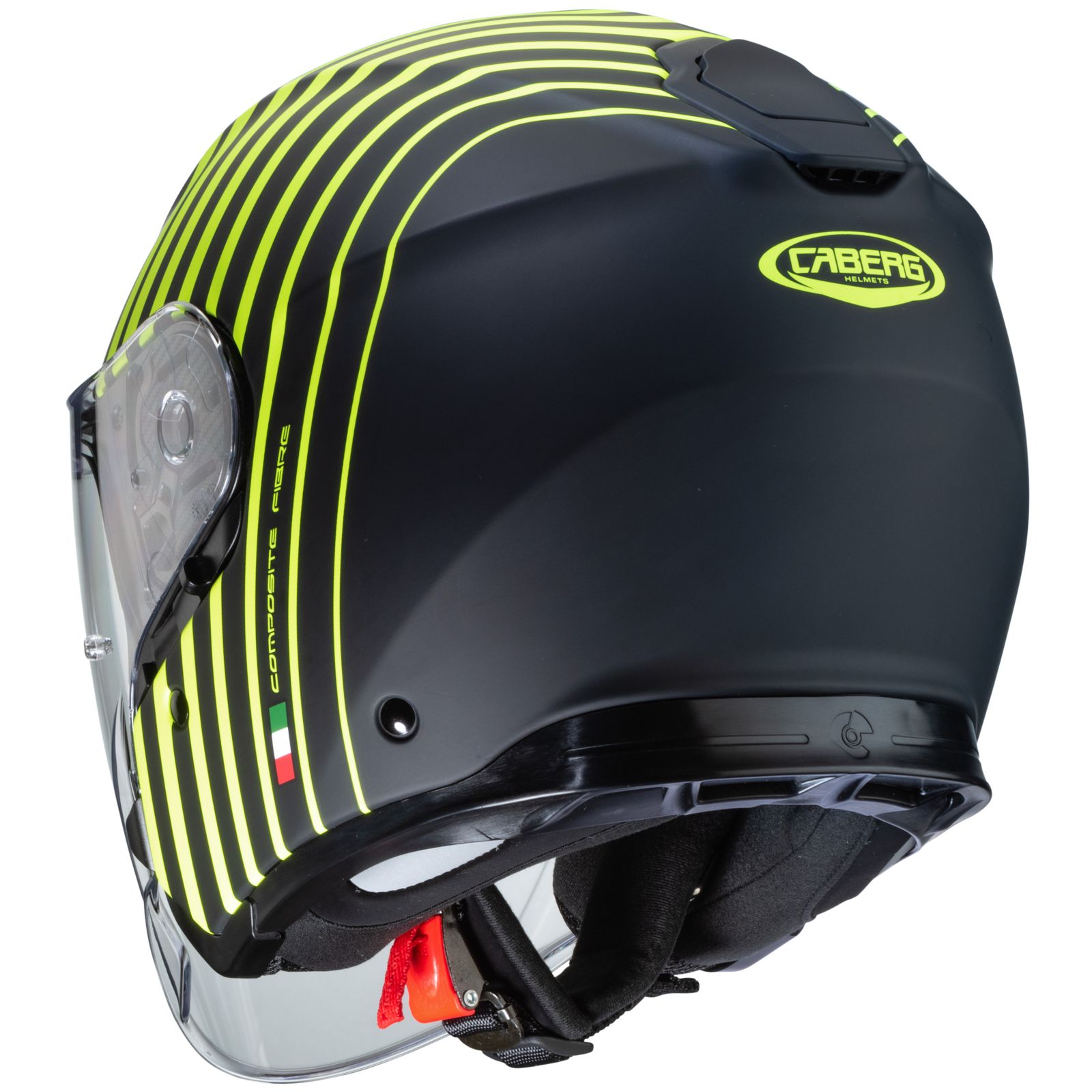 Caberg Casco Flyon Bakari, nero opaco/giallo fluo