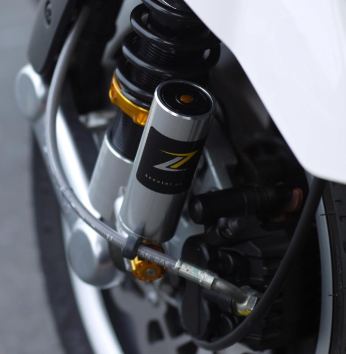 Ammortizzatore anteriore per Vespa GTS/GTS Super/GTV/GT 60/GT/GT L, argento/arancio