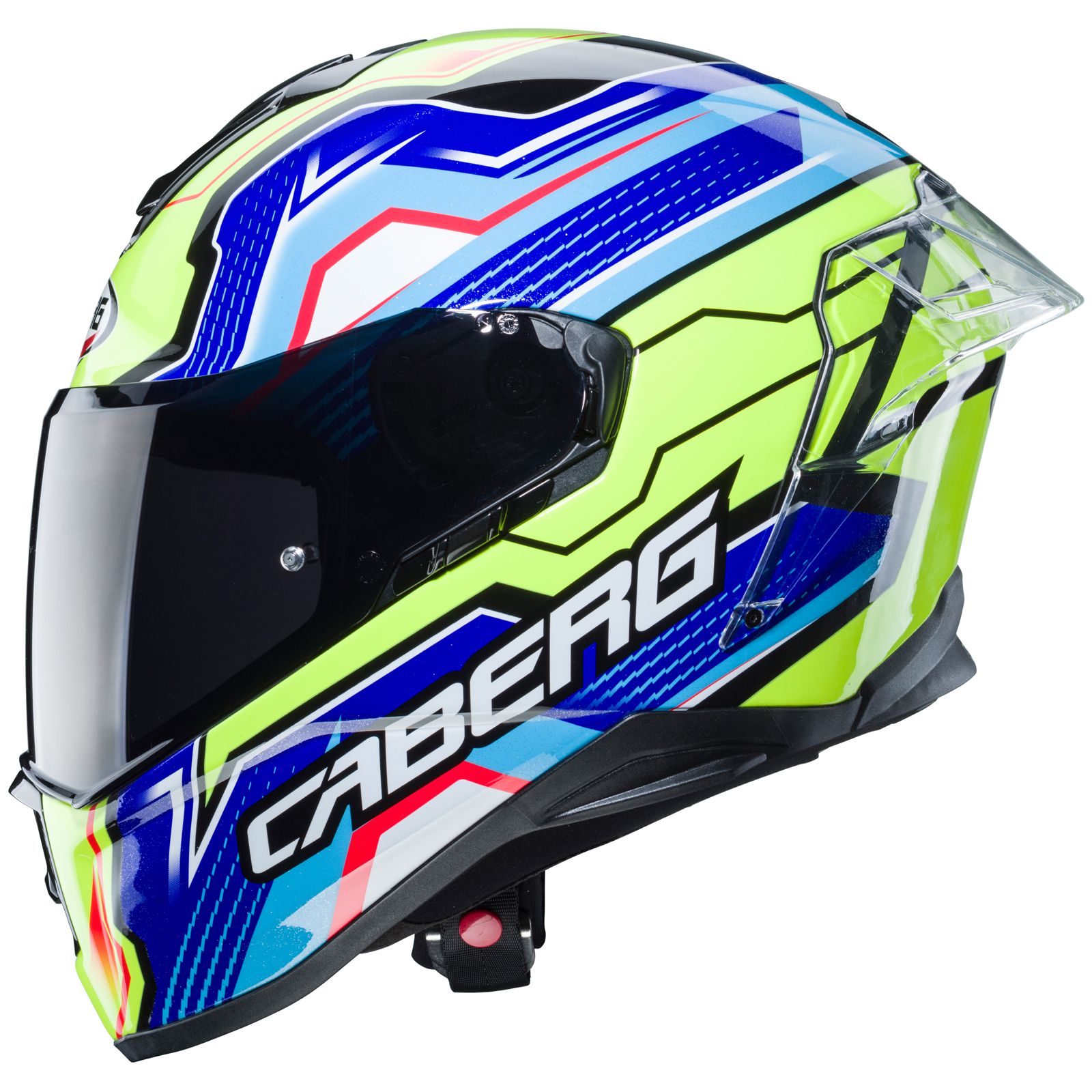 Caberg Casco Drift Evo LB29, nero/blu-fluo-giallo