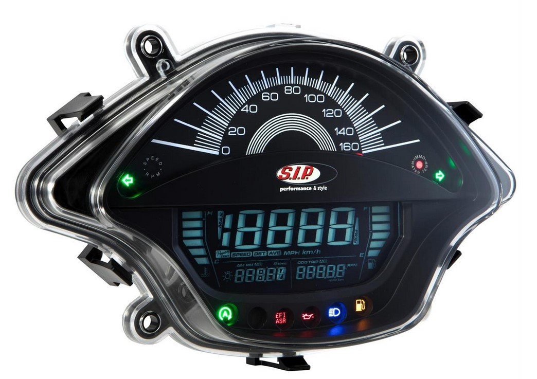 Contagiri / tachimetro per Vespa GTS/GTS Super 300cc FL ('14-), nero