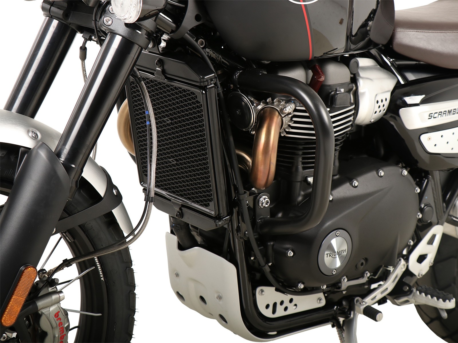 Barra protezione motore nera per Triumph Scrambler (2019-)