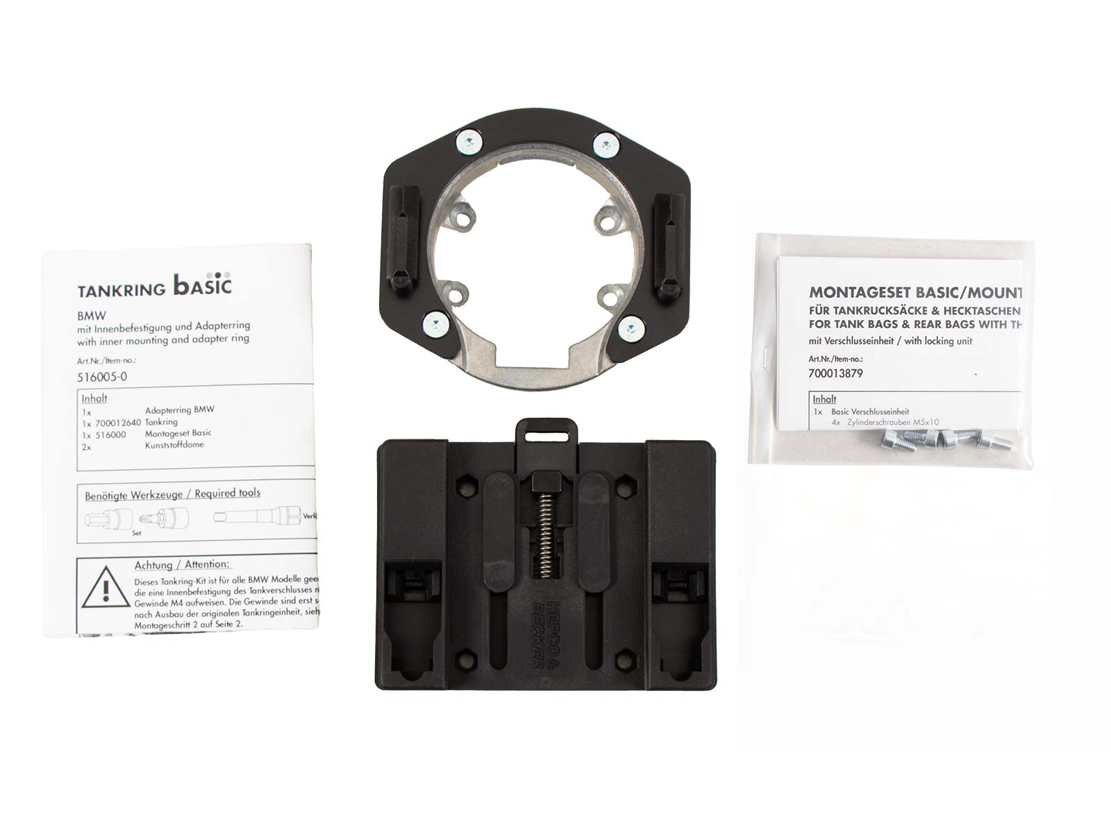 Anello serbatoio di base con blocco borsa serbatoio per BMW R 1200 GS (08-12) Hepco & Becker
