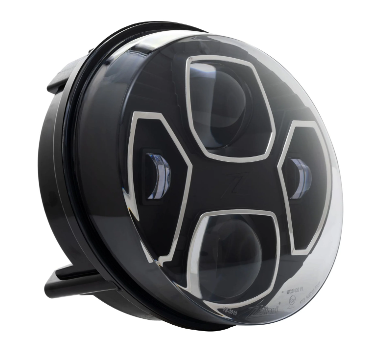 Faro ZELIONI Black Edition LED per Vespa GTS/GTS Super HPE 125-300 (19-22), nero/cromo