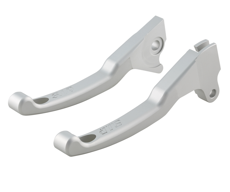 Set di leve sportive freno Shorty per Vespa LX /LXV /S /Primavera /Sprint 50-150ccm, argento opaco